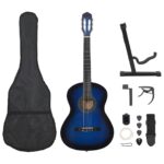 Vidaxl 12-Piece Classical Guitar Set Beginner 4 4 39 Blue