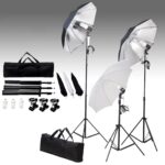 Vidaxl photo studio set with lighting kit and background
