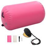 Vidaxl Inflatable Gymnastics Roller with Pump 100x60 cm PVC Pink