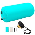 Vidaxl Inflatable Gymnastics Roller with Pump 120x90 cm PVC Green