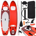 Vidaxl Inflatable Stand Up Paddleboard Set 300x76x10 cm Red
