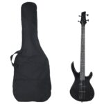 Vidaxl Electric Bass Guitar for Beginners with Bag 4 4 46 Black