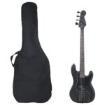 Vidaxl Electric Bass Guitar for Beginners with Bag 4 4 46 Black