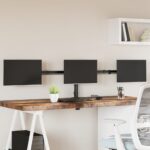 Vidaxl monitor stand tripod vesa 75 100 mm steel black