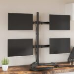 Vidaxl monitor mount vesa 75 100 mm black steel