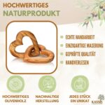 Olivenholz verbundene Herzen | Geschenk Hochzeit, Verlobung, Valentinstag, Jahrestag, Liebe - Image 4