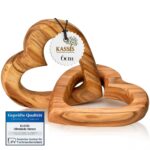 Olivenholz verbundene Herzen | Geschenk Hochzeit, Verlobung, Valentinstag, Jahrestag, Liebe - Image 7