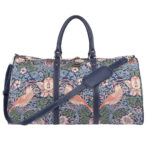William Morris Strawberry Thief Blue - Big Holdall Bag - Image 4
