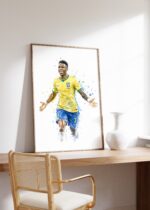 Brasilien Fussball Poster · Geschenkidee · Aquarell Sport Wandbild · Deko Print ohne Rahmen - Image 3