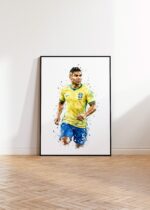 Brasilien Fussball Poster · Geschenkidee · Aquarell Sport Wandbild · Deko Print ohne Rahmen - Image 4