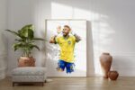 Brasilien Fussball Poster · Geschenkidee · Aquarell Sport Wandbild · Deko Print ohne Rahmen - Image 2