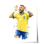 Brasilien Fussball Poster · Geschenkidee · Aquarell Sport Wandbild · Deko Print ohne Rahmen - Image 9