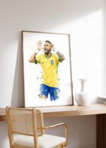 Brasilien Fussball Poster · Geschenkidee · Aquarell Sport Wandbild · Deko Print ohne Rahmen - Image 3
