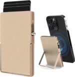 RFID Blocking Wallet Minimalist Slim Card Holder for Magsafe with Adjustable Stand, Metal Pop Up Magnetic Wallet  for Men TOYFID - Image 9