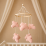 Handmade Boucle clouds pink