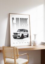 Geländewagen Poster Weiß · Geschenkidee · Luxus SUV Wandbild · Deko Print ohne Rahmen - Image 3