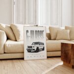 Geländewagen Poster Weiß · Geschenkidee · Luxus SUV Wandbild · Deko Print ohne Rahmen - Image 5