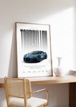 Hypercar Poster Dunkelblau · Geschenkidee · Luxus Sportwagen Wandbild · Deko Print ohne Rahmen - Image 3