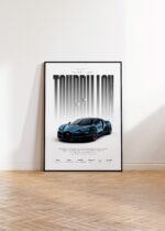 Hypercar Poster Dunkelblau · Geschenkidee · Luxus Sportwagen Wandbild · Deko Print ohne Rahmen - Image 4
