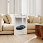 Hypercar Poster Dunkelblau · Geschenkidee · Luxus Sportwagen Wandbild · Deko Print ohne Rahmen - Image 5