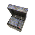 Grey Graphic Tie & Cufflinks Set