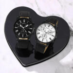 Couple Leather Quartz Watches Set - Image 3
