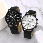 Couple Leather Quartz Watches Set - Image 5