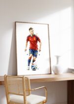 Spanien Fussball Poster · Geschenkidee · Aquarell Sport Wandbild · Deko Print ohne Rahmen - Image 3