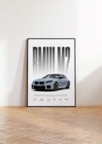 Sportwagen Coupé Poster Hellgrau · Geschenkidee · Performance Auto Wandbild · Deko Print ohne Rahmen - Image 4