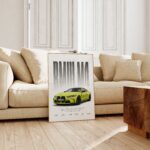 Sportwagen Poster Gelb · Geschenkidee · Performance Coupé Wandbild · Deko Print ohne Rahmen - Image 5