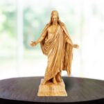 Hand-carved Jesus statue made of olive wood – Exclusive Christ figure from Bethlehem (39 cm) - Image 2