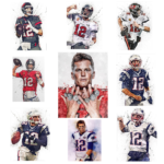 Football  Tom Brady Poster · Deko Print ohne Rahmen