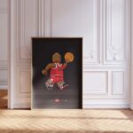 Block Style Basketball Figur Poster · Minimalistische Pop Art Sport Illustration · Moderne Grafik · Print ohne Rahmen - Image 4