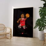 Block Style Basketball Figur Poster · Minimalistische Pop Art Sport Illustration · Moderne Grafik · Print ohne Rahmen - Image 2