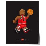 Block Style Basketball Figur Poster · Minimalistische Pop Art Sport Illustration · Moderne Grafik · Print ohne Rahmen - Image 6