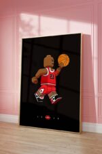 Block Style Basketball Figur Poster · Minimalistische Pop Art Sport Illustration · Moderne Grafik · Print ohne Rahmen - Image 3