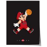 Cartoon Basketball Jump Poster  · Gaming Charakter Illustration · Pop Art Comic Stil · Print ohne Rahmen - Image 17