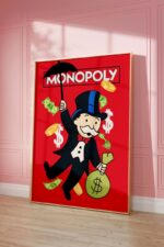 Monopoly Stil Cartoon Charakter Poster· Geld & Reichtum Illustration · Retro Pop Art Design · Print ohne Rahmen - Image 2