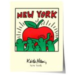 New York Apple Illustration Poster · Pop Art Stadtmotiv · Moderne Grafik Design Kunst · Print ohne Rahmen