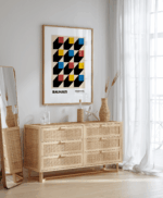 Poster Bauhaus Muster · Geometrisches Design mit Schatten · Modern Art in Primärfarben Rot Gelb Blau · Deko Print ohne Rahmen - Image 3