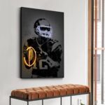 Poster Football Spieler mit Neon leuchtenden Ball und Helm als Deko Print ohne Rahmen - Image 5
