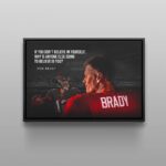 Poster Football Spieler Tom Brady Amerikanischer Football Superstar motivierender Spruch als Deko Print ohne Rahmen - Image 2