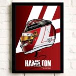 Poster Formel 1 Helm Rennfahrer Name Unterschrift · Deko Print ohne Rahmen