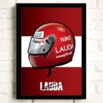 Poster Formel 1 Helm Rennfahrer Name Unterschrift · Deko Print ohne Rahmen - Image 2