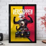 Poster Formel 1 Max Verstappen Rennfahrer Helm Rennwagen Red Bull · Deko Print ohne Rahmen