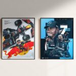 Poster Formel 1 Rennfahrer Rennwagen · Deko Print ohne Rahmen