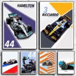 Poster Formel 1 Rennwagen Grand Prix Rennfahrer ·  Deko Print ohne Rahmen