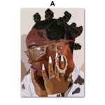 Poster Hip Hop Schmuck Mode | Schwarz Mädchen · Bilder Wohnzimmer | Wandbilder Schlafzimmer | Deko Print ohne Rahmen | Bilder  Kunstdruck - Image 2