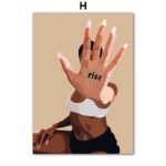 Poster Hip Hop Schmuck Mode | Schwarz Mädchen · Bilder Wohnzimmer | Wandbilder Schlafzimmer | Deko Print ohne Rahmen | Bilder  Kunstdruck - Image 31