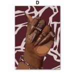 Poster Hip Hop Schmuck Mode | Schwarz Mädchen · Bilder Wohnzimmer | Wandbilder Schlafzimmer | Deko Print ohne Rahmen | Bilder  Kunstdruck - Image 34